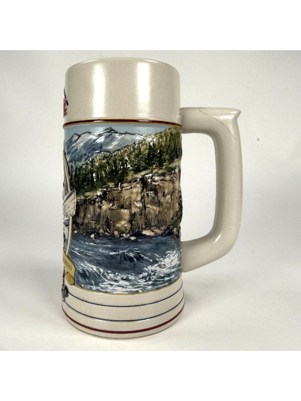 1992 Original Coors Rocky Mountain Legend Beer Stein Mug Made In Brazil 35151